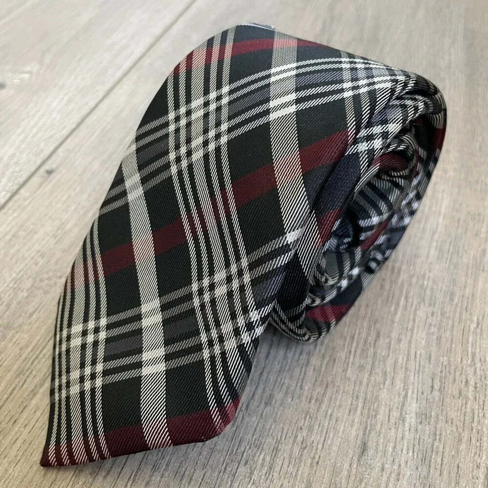 Ben Sherman plaid silk tie